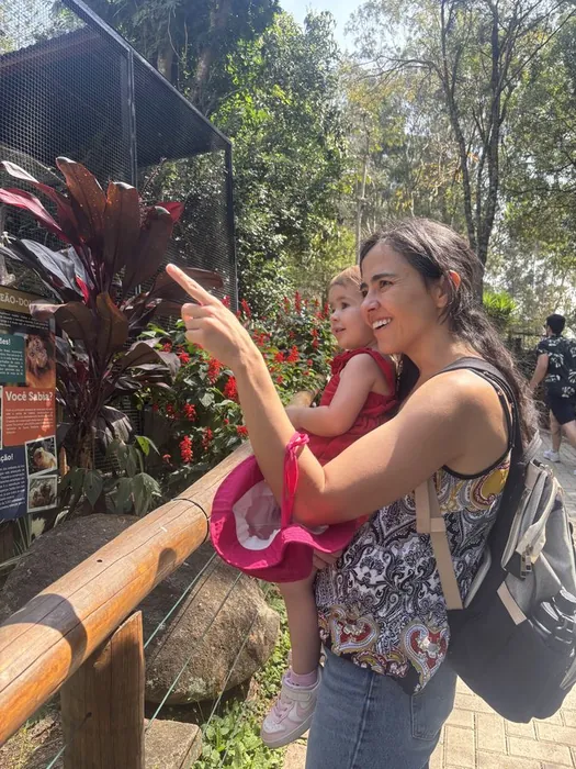 Aline com a filha